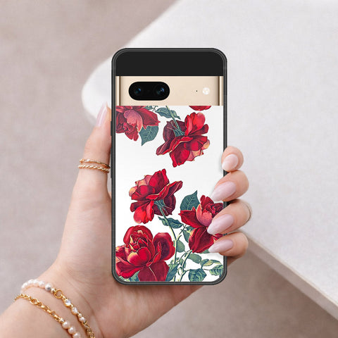 Google Pixel 7 Cover - Floral Series 2 - HQ Ultra Shine Premium Infinity Glass Soft Silicon Borders Case