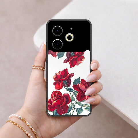 Tecno Pova 6 Cover - Floral Series 2 - HQ Ultra Shine Premium Infinity Glass Soft Silicon Borders Case