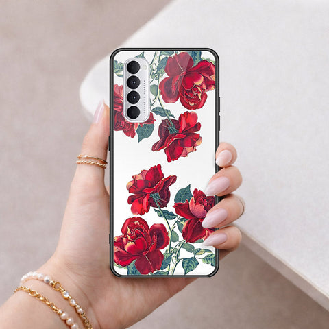 Oppo Reno 4 Pro Cover - Floral Series 2 - HQ Ultra Shine Premium Infinity Glass Soft Silicon Borders Case
