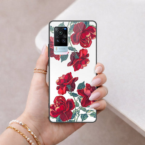 Vivo X60 Pro Cover - Floral Series 2 - HQ Ultra Shine Premium Infinity Glass Soft Silicon Borders Case