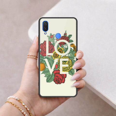 Huawei Enjoy 9 Plus Cover - Floral Series 2 - HQ Ultra Shine Premium Infinity Glass Soft Silicon Borders Case