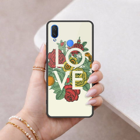 Huawei Honor Play Cover - Floral Series 2 - HQ Ultra Shine Premium Infinity Glass Soft Silicon Borders Case