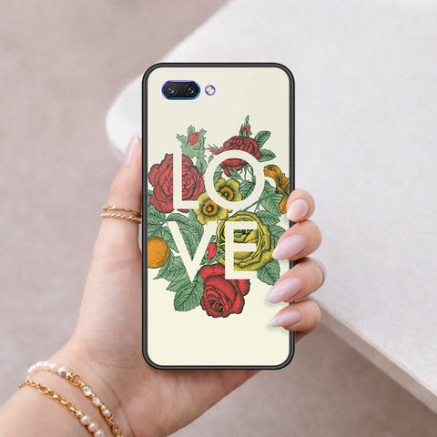Huawei Honor 10 Cover - Floral Series 2 - HQ Ultra Shine Premium Infinity Glass Soft Silicon Borders Case