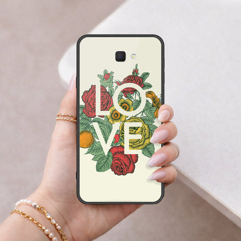 Samsung Galaxy J7 Prime Cover - Floral Series 2 - HQ Ultra Shine Premium Infinity Glass Soft Silicon Borders Case