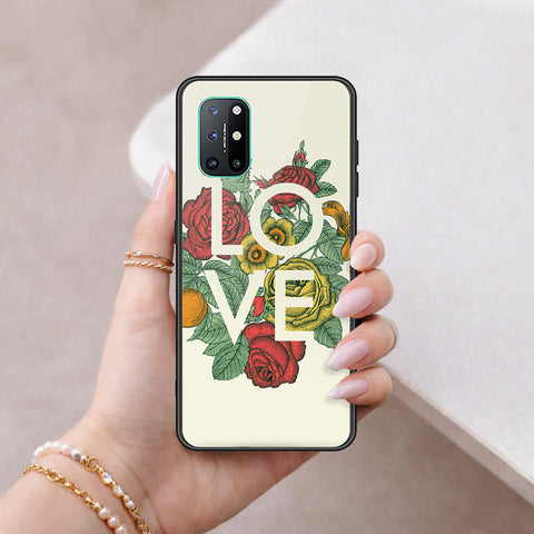 OnePlus 8T Cover - Floral Series 2 - HQ Ultra Shine Premium Infinity Glass Soft Silicon Borders Case