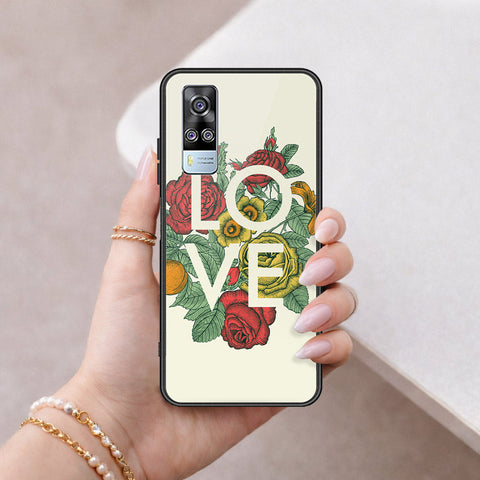 Vivo Y31 Cover - Floral Series 2 - HQ Ultra Shine Premium Infinity Glass Soft Silicon Borders Case