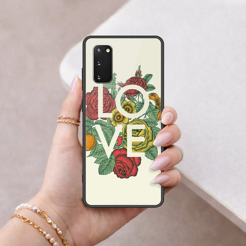 Samsung Galaxy S20 Plus Cover - Floral Series 2 - HQ Ultra Shine Premium Infinity Glass Soft Silicon Borders Case