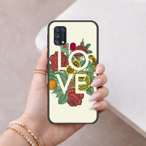 Samsung Galaxy F41 Cover - Floral Series 2 - HQ Ultra Shine Premium Infinity Glass Soft Silicon Borders Case
