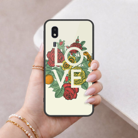 Samsung Galaxy A2 Core Cover - Floral Series 2 - HQ Ultra Shine Premium Infinity Glass Soft Silicon Borders Case