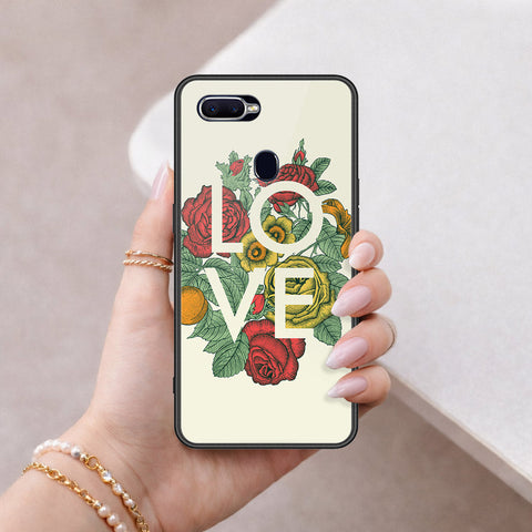 Oppo F9 / F9 Pro Cover - Floral Series 2 - HQ Ultra Shine Premium Infinity Glass Soft Silicon Borders Case
