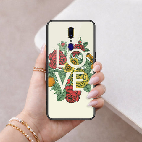 Oppo F11 Cover - Floral Series 2 - HQ Ultra Shine Premium Infinity Glass Soft Silicon Borders Case