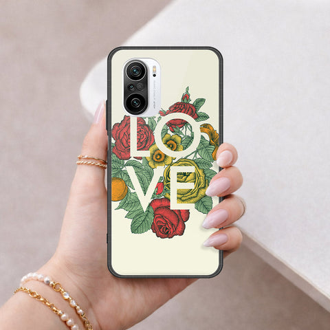 Xiaomi Redmi K40 Pro Cover - Floral Series 2 - HQ Ultra Shine Premium Infinity Glass Soft Silicon Borders Case