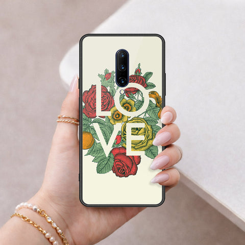 OnePlus 7 Pro Cover - Floral Series 2 - HQ Ultra Shine Premium Infinity Glass Soft Silicon Borders Case
