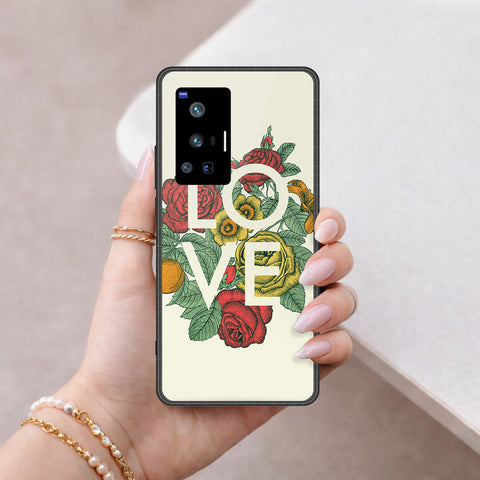 Vivo X70 Pro Cover - Floral Series 2 - HQ Ultra Shine Premium Infinity Glass Soft Silicon Borders Case