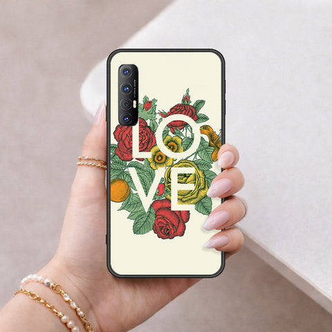 Oppo Reno 3 Pro Cover - Floral Series 2 - HQ Ultra Shine Premium Infinity Glass Soft Silicon Borders Case