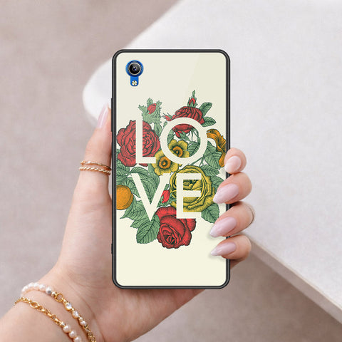 Vivo Y91C Cover - Floral Series 2 - HQ Ultra Shine Premium Infinity Glass Soft Silicon Borders Case