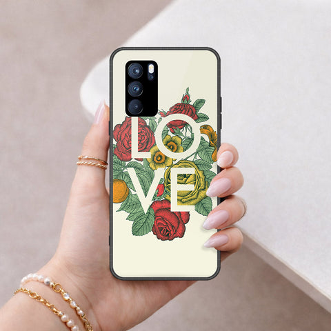 Oppo Reno 6 Pro 5G Cover - Floral Series 2 - HQ Ultra Shine Premium Infinity Glass Soft Silicon Borders Case