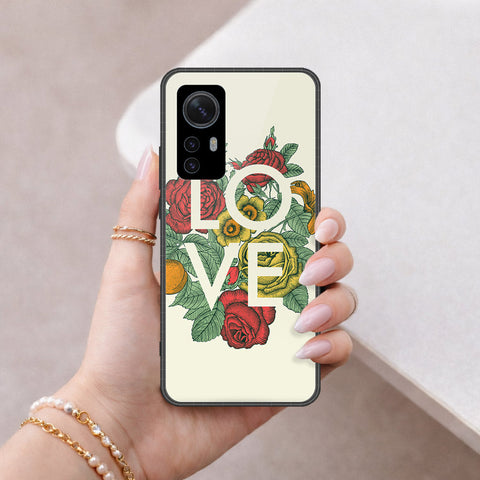 Xiaomi 12x Cover - Floral Series 2 - HQ Ultra Shine Premium Infinity Glass Soft Silicon Borders Case