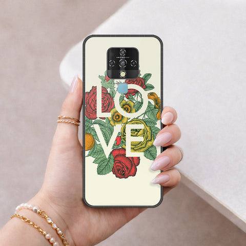 Tecno Camon 16 Pro Cover - Floral Series 2 - HQ Ultra Shine Premium Infinity Glass Soft Silicon Borders Case