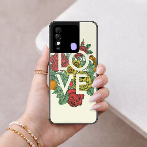 Tecno Spark 8 Cover - Floral Series 2 - HQ Ultra Shine Premium Infinity Glass Soft Silicon Borders Case