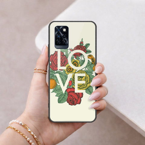 Infinix Note 10 Pro Cover - Floral Series 2 - HQ Ultra Shine Premium Infinity Glass Soft Silicon Borders Case