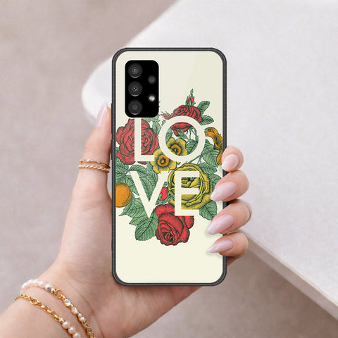 Samsung Galaxy A53 5G Cover - Floral Series 2 - HQ Ultra Shine Premium Infinity Glass Soft Silicon Borders Case
