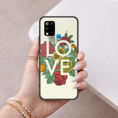 Infinix Hot 10s Cover - Floral Series 2 - HQ Ultra Shine Premium Infinity Glass Soft Silicon Borders Case