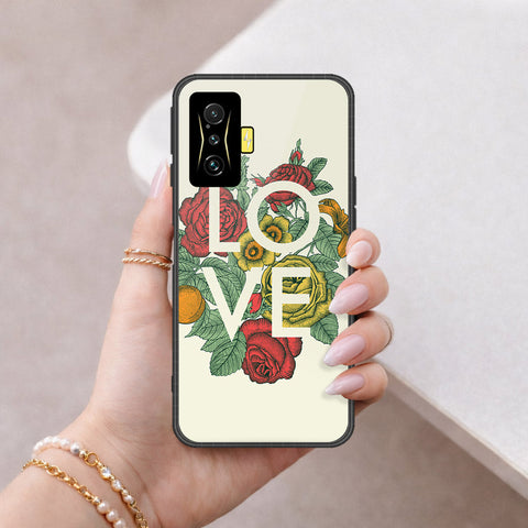 Xiaomi Poco F4 GT Cover - Floral Series 2 - HQ Ultra Shine Premium Infinity Glass Soft Silicon Borders Case