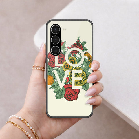 Samsung Galaxy S23 Plus 5G Cover - Floral Series 2 - HQ Ultra Shine Premium Infinity Glass Soft Silicon Borders Case