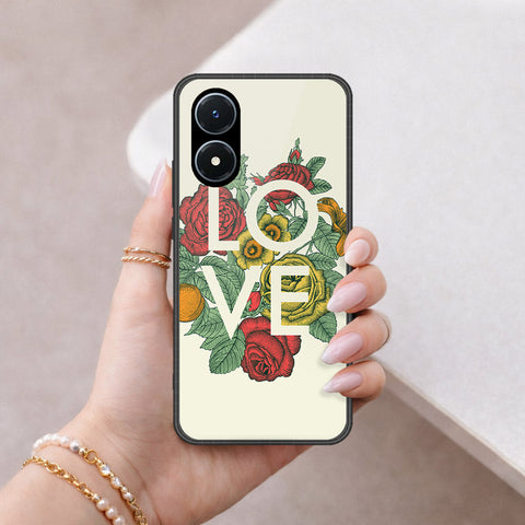 Vivo Y02s Cover - Floral Series 2 - HQ Ultra Shine Premium Infinity Glass Soft Silicon Borders Case
