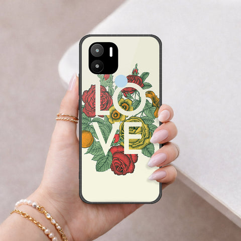 Xiaomi Redmi A2 Plus Cover - Floral Series 2 - HQ Ultra Shine Premium Infinity Glass Soft Silicon Borders Case