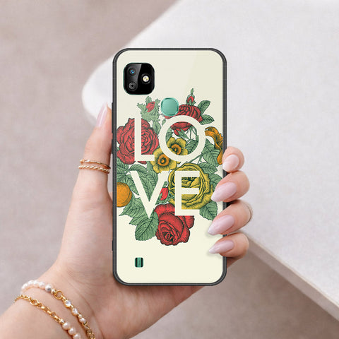 Infinix Smart HD 2021 Cover - Floral Series 2 - HQ Ultra Shine Premium Infinity Glass Soft Silicon Borders Case