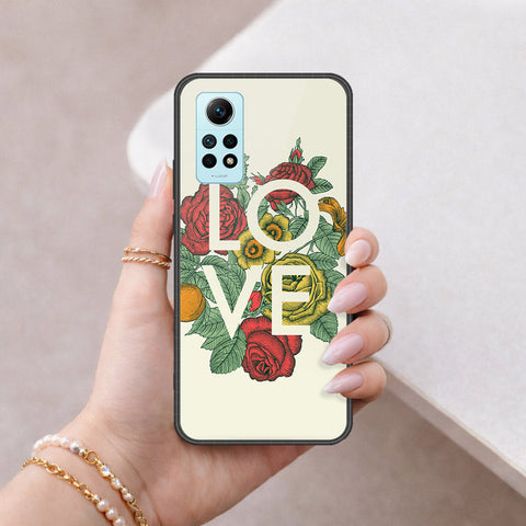 Xiaomi Redmi Note 12 Pro 4G Cover - Floral Series 2 - HQ Ultra Shine Premium Infinity Glass Soft Silicon Borders Case