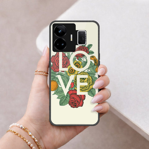Realme GT Neo 5 Cover - Floral Series 2 - HQ Ultra Shine Premium Infinity Glass Soft Silicon Borders Case