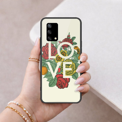 Oppo A74 Cover - Floral Series 2 - HQ Ultra Shine Premium Infinity Glass Soft Silicon Borders Case