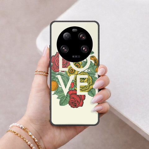 Xiaomi 13 Ultra Cover - Floral Series 2 - HQ Ultra Shine Premium Infinity Glass Soft Silicon Borders Case