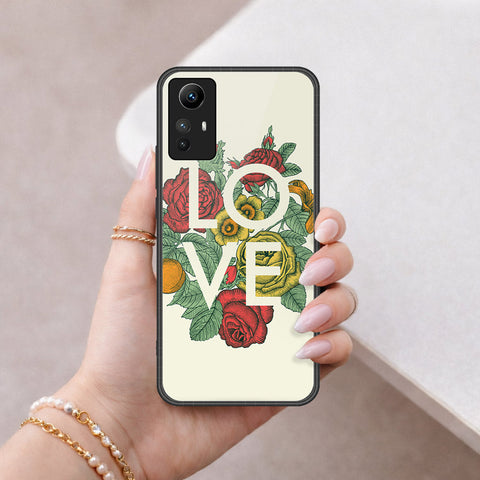 Xiaomi Redmi Note 12S Cover - Floral Series 2 - HQ Ultra Shine Premium Infinity Glass Soft Silicon Borders Case