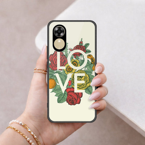 Oppo A17k Cover - Floral Series 2 - HQ Ultra Shine Premium Infinity Glass Soft Silicon Borders Case