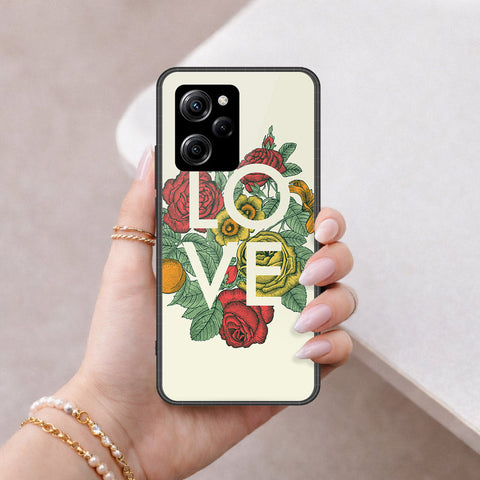 Xiaomi Poco X5 Pro Cover - Floral Series 2 - HQ Ultra Shine Premium Infinity Glass Soft Silicon Borders Case