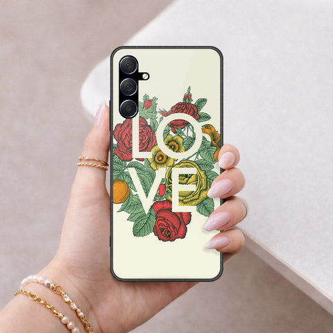 Samsung Galaxy M54 Cover - Floral Series 2 - HQ Ultra Shine Premium Infinity Glass Soft Silicon Borders Case