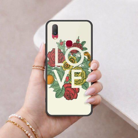 Vivo Y11 2019 Cover - Floral Series 2 - HQ Ultra Shine Premium Infinity Glass Soft Silicon Borders Case