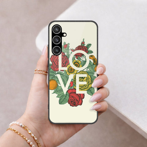 Samsung Galaxy S23 FE Cover - Floral Series 2 - HQ Ultra Shine Premium Infinity Glass Soft Silicon Borders Case