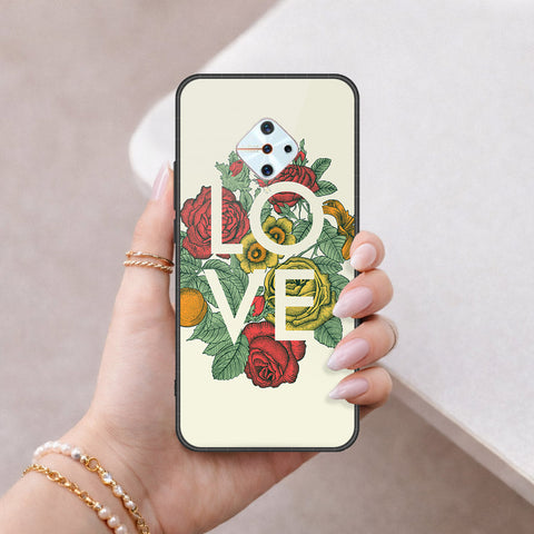 Vivo Y9s Cover - Floral Series 2 - HQ Ultra Shine Premium Infinity Glass Soft Silicon Borders Case