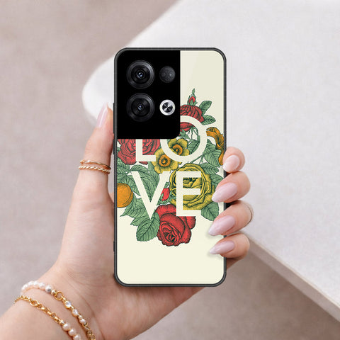 Oppo Reno 8 Pro Plus Cover - Floral Series 2 - HQ Ultra Shine Premium Infinity Glass Soft Silicon Borders Case