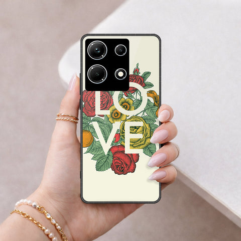Infinix Note 30 Cover - Floral Series 2 - HQ Ultra Shine Premium Infinity Glass Soft Silicon Borders Case