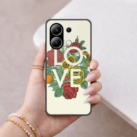 Xiaomi Redmi Note 14S Cover - Floral Series 2 - HQ Ultra Shine Premium Infinity Glass Soft Silicon Borders Case