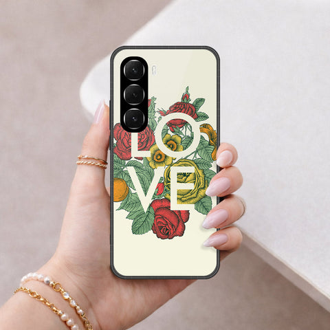 Infinix Hot 60i 4G Cover - Floral Series 2 - HQ Ultra Shine Premium Infinity Glass Soft Silicon Borders Case