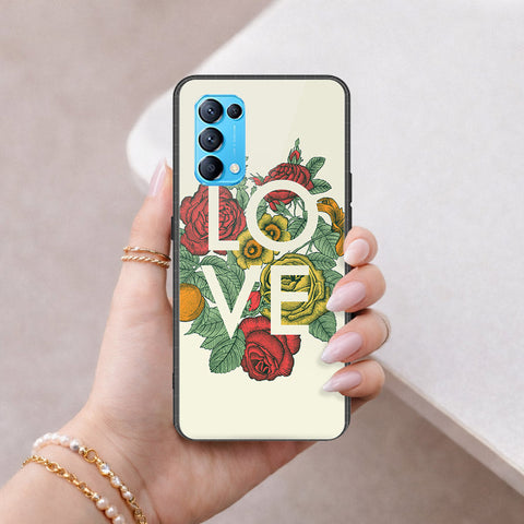 Oppo Reno 5 5G Cover - Floral Series 2 - HQ Ultra Shine Premium Infinity Glass Soft Silicon Borders Case
