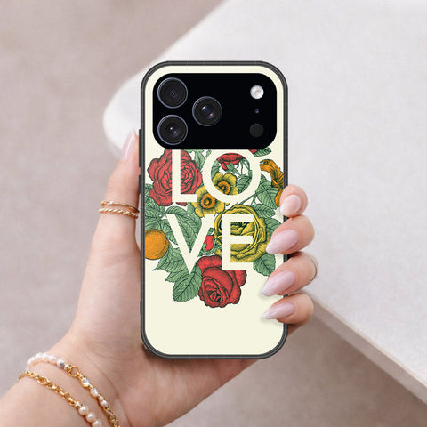 iPhone 17 Pro - Floral Series 2 - HQ Ultra Shine Premium Infinity Glass Soft Silicon Borders Case