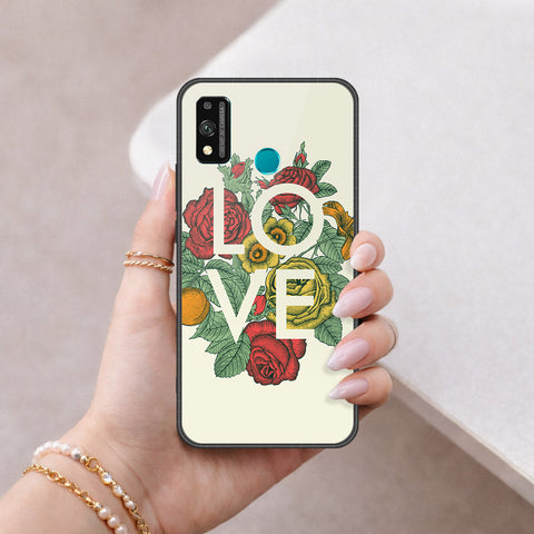 Huawei Honor 9 Lite - Floral Series 2 - HQ Ultra Shine Premium Infinity Glass Soft Silicon Borders Case